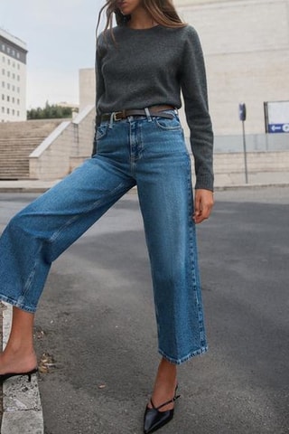 Mules de salto em couro- Preto