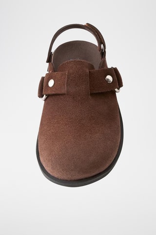 Socas de nobuck - Castanho- escuro