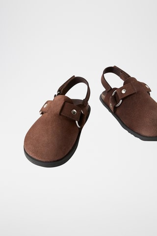 Socas de nobuck - Castanho- escuro