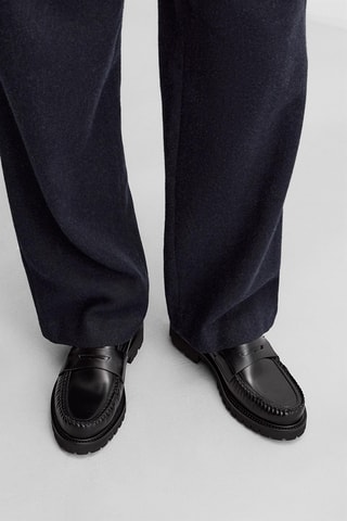 Mocassins em couro - Preto