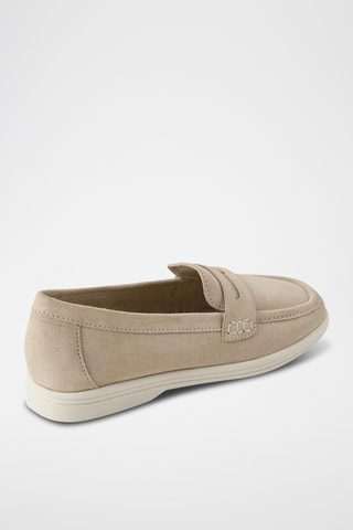 Mocassins em nobuck - Bege