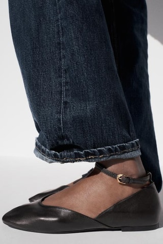 Sabrinas em couro - Castanho-escuro