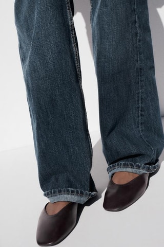 Sabrinas em couro - Castanho-escuro