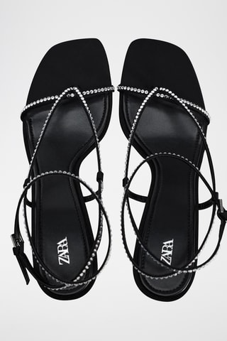 Sandálias de salto- Preto e branco