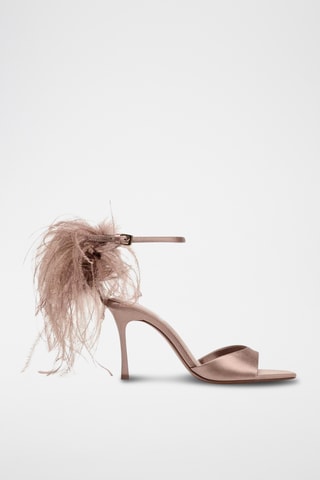 Sandálias de salto- Dourado rosa