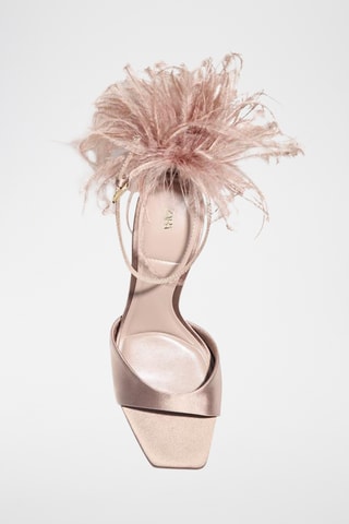 Sandálias de salto- Dourado rosa