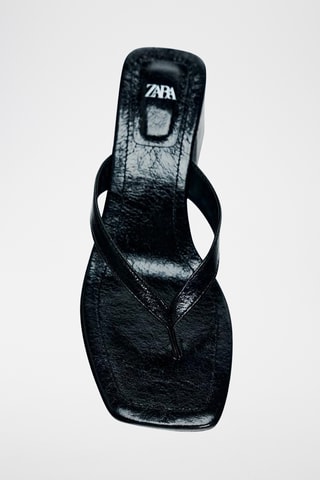 Sandálias de salto envernizadas - Preto