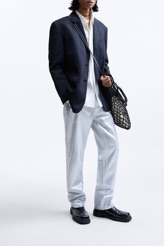 Botins Chelsea de couro envernizado- Preto