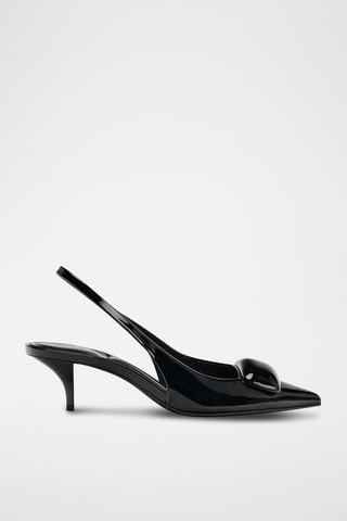 Sapatos de salto envernizados - Preto