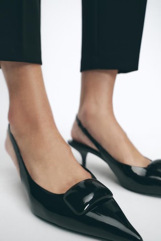 Sapatos de salto envernizados - Preto