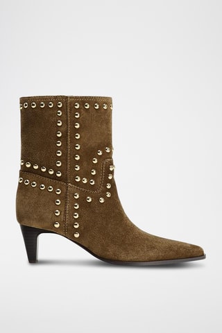Bottines en nubuck - Marron foncé