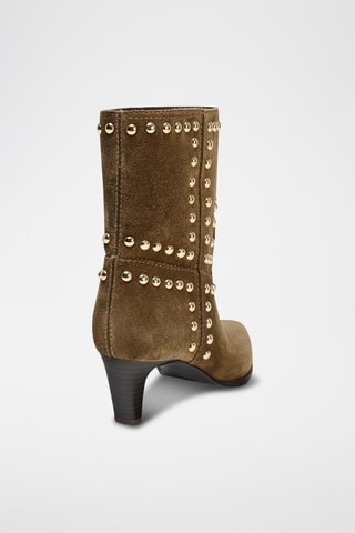 Bottines en nubuck - Marron foncé