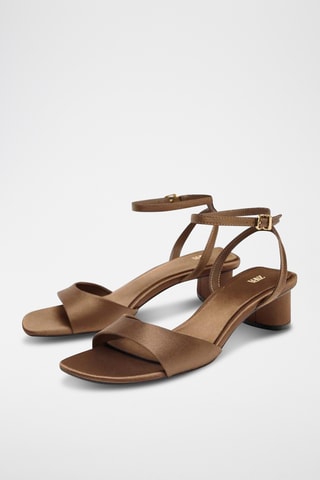 Sandálias de salto- Camel