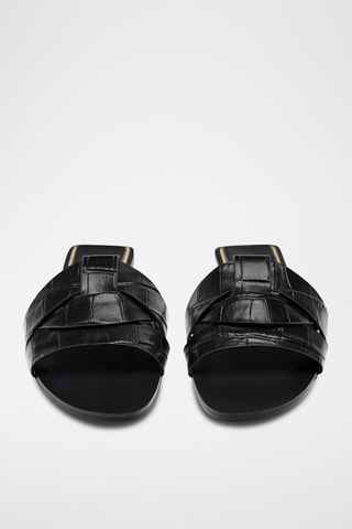 Mules em couro - Preto