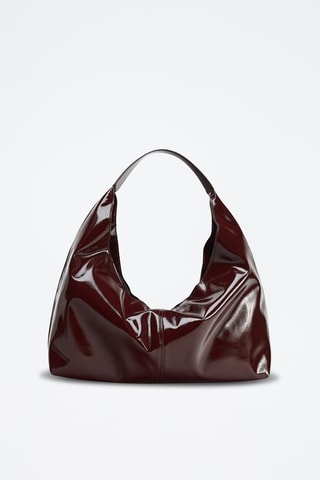 Mala de ombro envernizada - Bordô