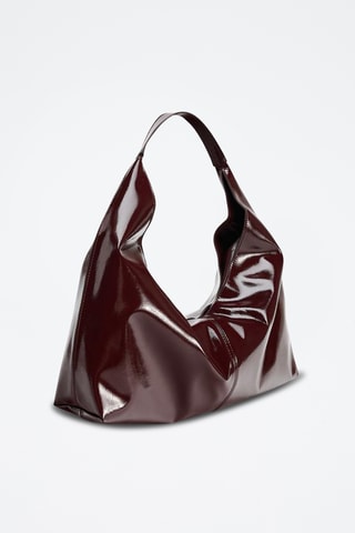 Mala de ombro envernizada - Bordô