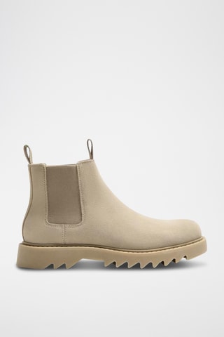 Botins Chelsea em nobuck - Bege