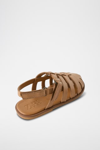 Sandálias em couro - Camel