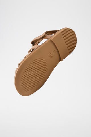 Sandálias em couro - Camel