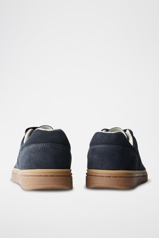 Sapatilhas em nobuck- Azul-marinho