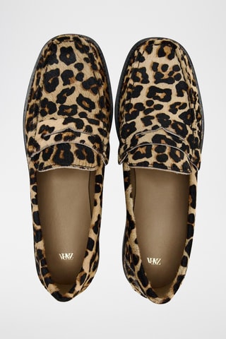 Mocassins em couro - Bege