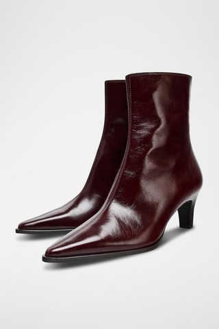 Bottines en cuir - Bordeaux