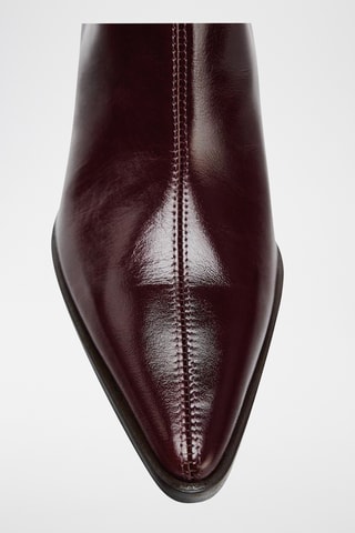 Bottines en cuir - Bordeaux