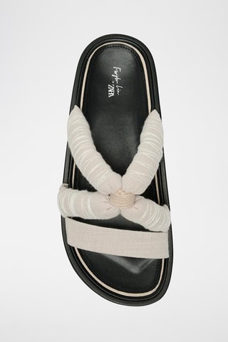 Mules com plataforma- Bege