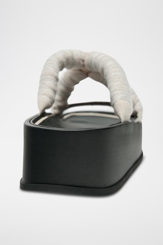 Mules com plataforma- Bege