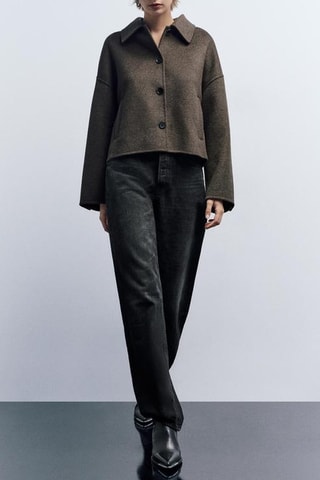 Bottines compensées en cuir - Noir