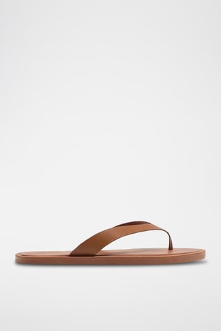 Sandálias em couro - Castanho