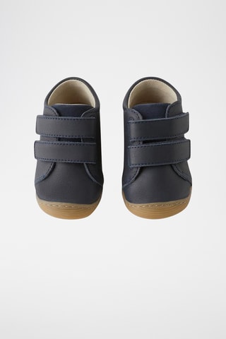 Botins em couro- Azul-marinho