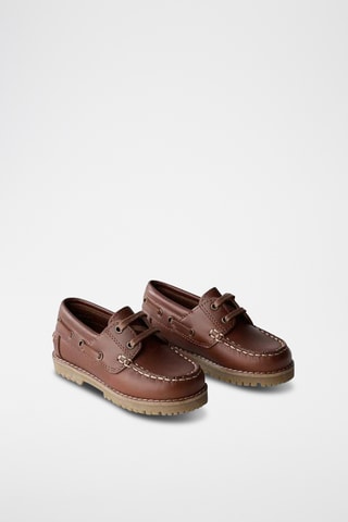 Sapatos de vela em couro - Castanho-