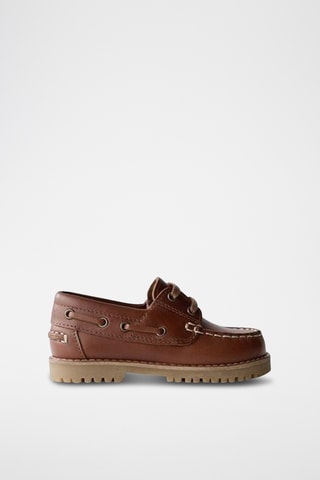 Sapatos de vela em couro - Castanho-