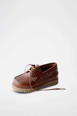 Sapatos de vela em couro - Castanho-