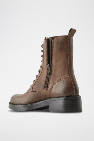 Botins em couro - Castanho