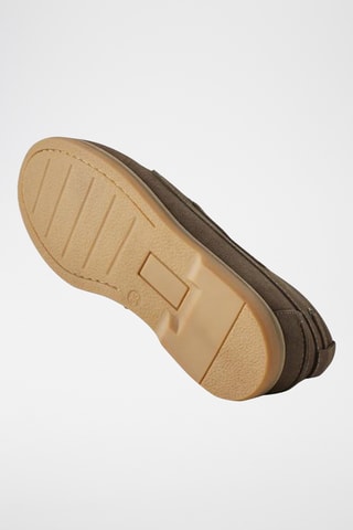 Sapatos de vela em nobuck - Castanho