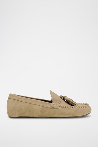 Mocassins em nobuck - Bege