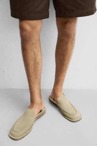 Mocassins em nobuck - Bege