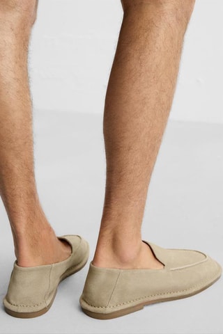 Mocassins em nobuck - Bege