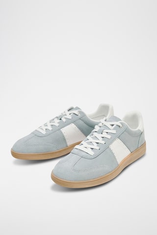 Sapatilhas em nobuck - Azul-celeste