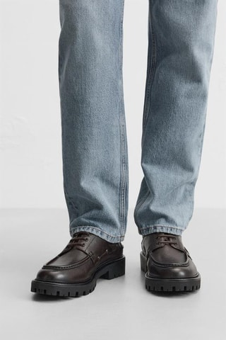 Sapatos de vela em couro - Castanho-