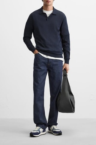 Sapatilhas em nobuck- Azul-marinho