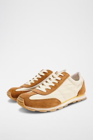 Sapatilhas de nobuck - Castanho-claro