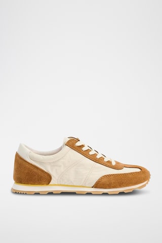 Sapatilhas de nobuck - Castanho-claro