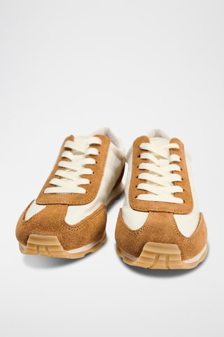 Sapatilhas de nobuck - Castanho-claro