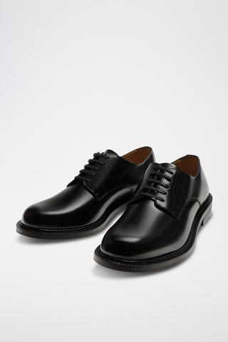 Derbies em couro - Preto