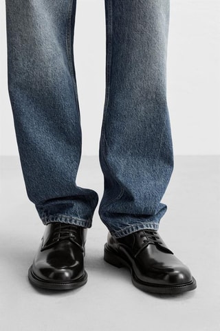 Derbies em couro - Preto