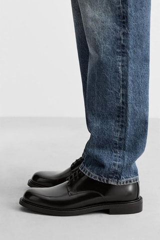 Derbies em couro - Preto