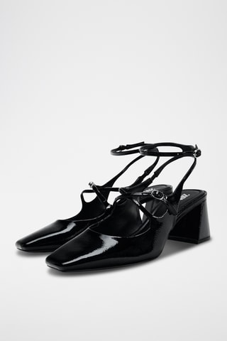 Sapatos de salto envernizados - Preto